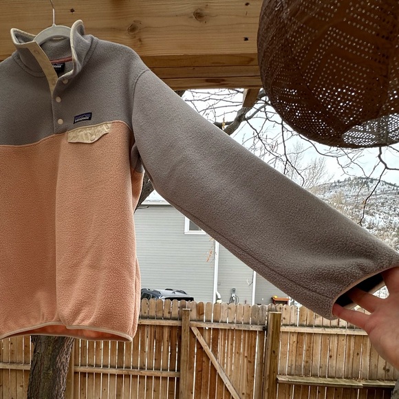 Patagonia Synchilla Snap-T Recycled Fleece Pullover medium pink rosewater gray - Picture 14 of 16